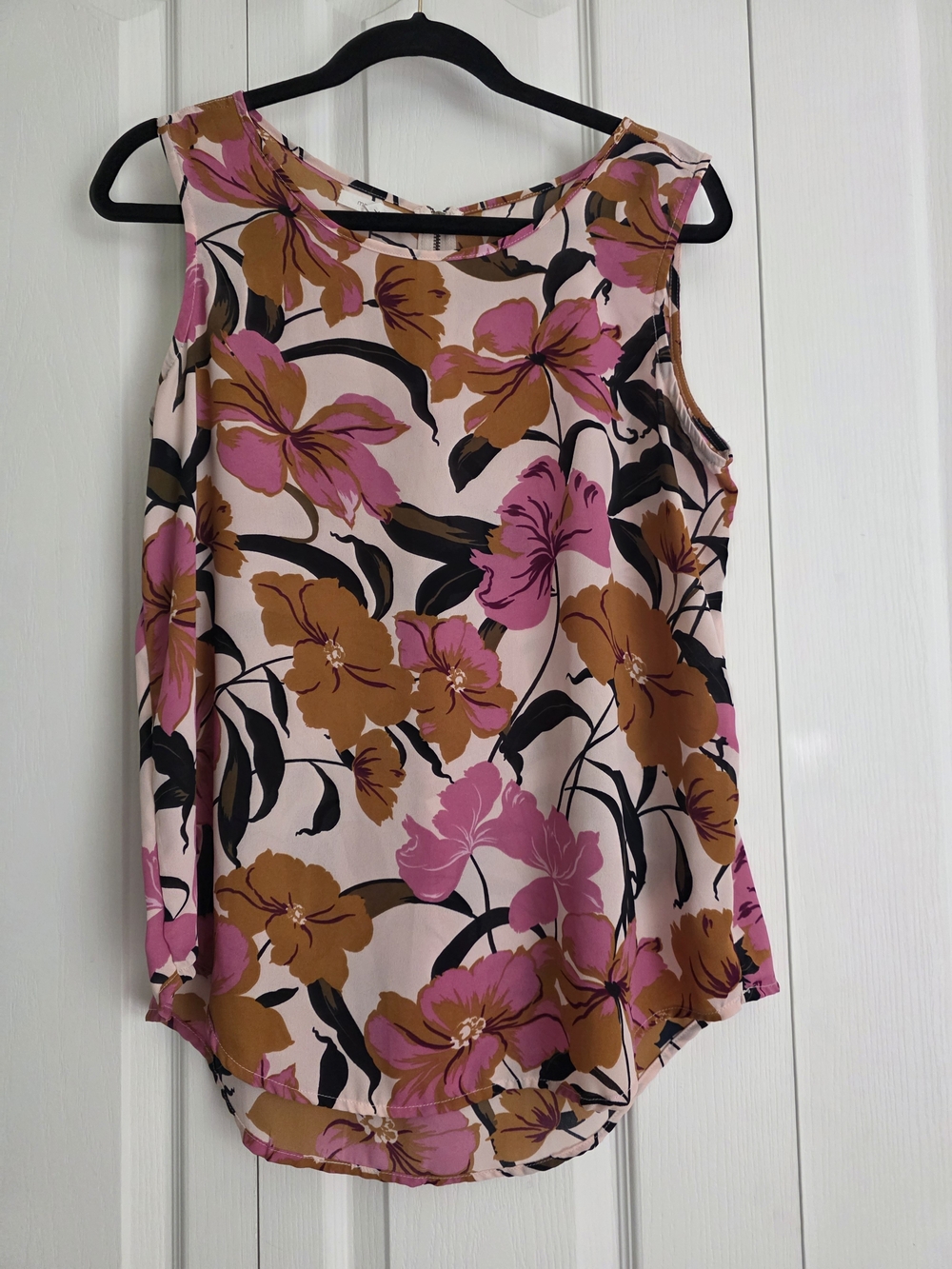 Maurices Pink & Brown Floral Sleeveless Camisole